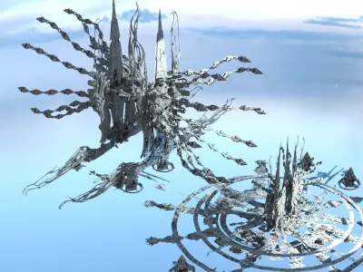 Grand Nile Utopia Temple city 2 designs  Low-poly 3D model