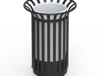 Trash Bin Low-poly 3D model