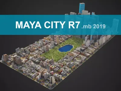 City R7 MAYA Low-poly 3D model