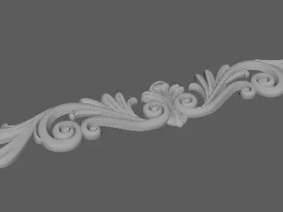 dekor shabby chic ornate border 3D model
