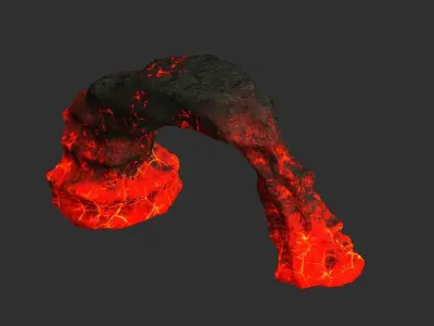 Small Arch - Lava Low-poly 3D model