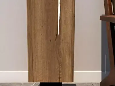 wooden floor lamp 3d model Low-poly 3D model