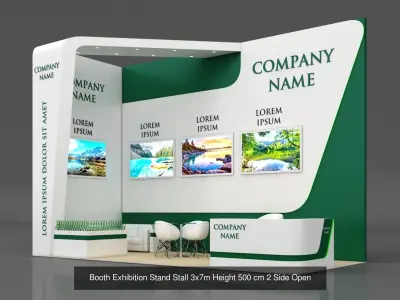5 Exhibition Stand Stall Booth 3D model 3D Model Collection 3D Model Pack purchase