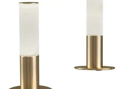 Modern Brass Cylinder Table Lamp Low-poly 3D model