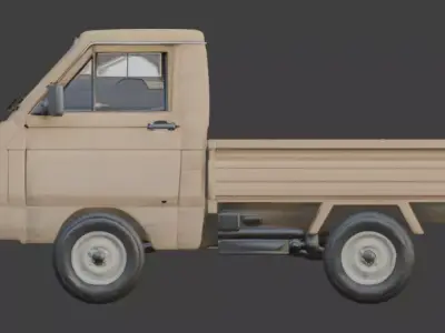Middle Eastern Pickup Truck 3D Model Low-poly 3D model