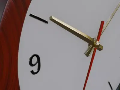 wooden 3d wall clock 3D model