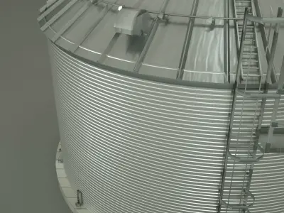 Grain Silo 3D Model 3D model