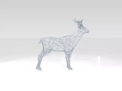 Deer Wireframe 3D model