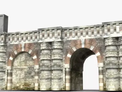 Bridge Modular Low-poly 3D model