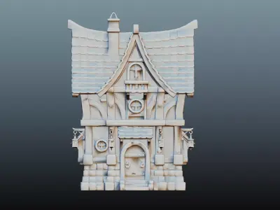 Mediaval Fantasy Stone House EM-15 3D model