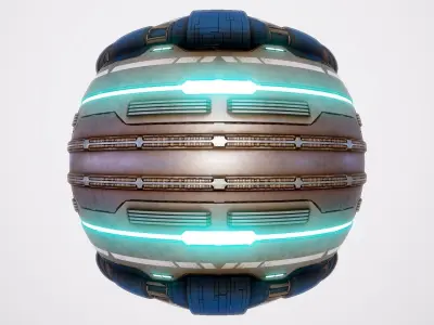 PBR Sci-Fi Texture Pack 10 Low-poly 3D model