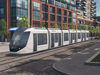 Alstom Citadis 402 - Dubai Tram Low-poly 3D model