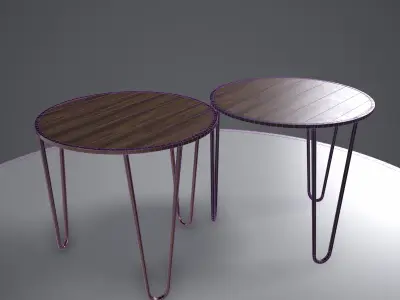 Coffee Table ar vr optimized Low-poly 3D model