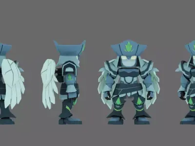 Super Mecha 17 - Woneel of Code Name W8N33 Low-poly 3D model