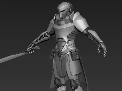 Paladin Knight Sci-Fi Style 3D model