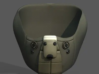 Gas mask helmet 3d model scifi Low-poly  Low-poly 3D model