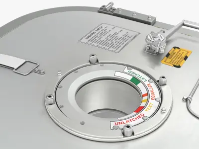  ISS Space Station Pressure Hatch Silver 