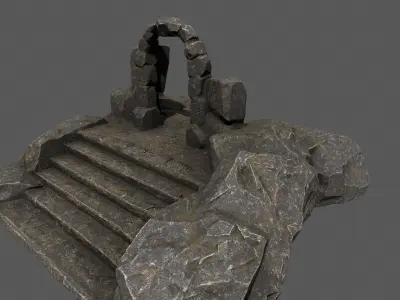Gate rock 3D model purchase