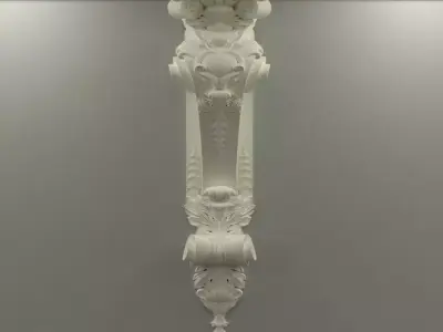 Central decor ornament for furniture 3D model 1131