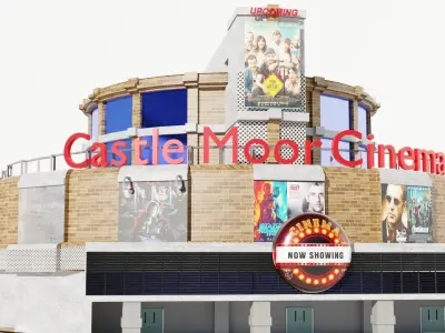 Castle Moor Cinema Free Model with Textures Free 3D model