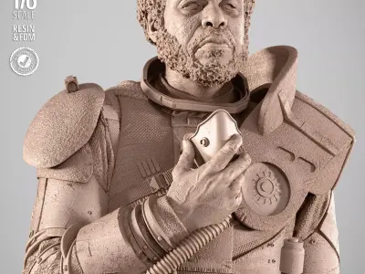 STAR WARS Saw Gerrera Sculpture 3D print model