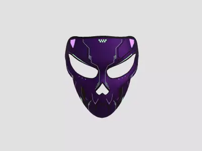 Scifi Skull Mask A09 - Fantasy Character Design Low-poly 3D model