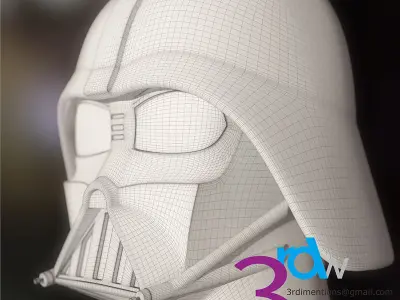 3D Print Darth Vader  Low-poly 3D model