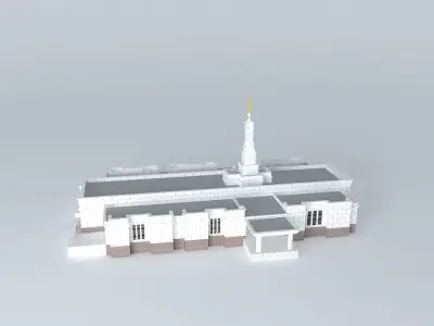 LDS.Temple Medford Oregon Templo Mormon.79 th operating temple. Free 3D model