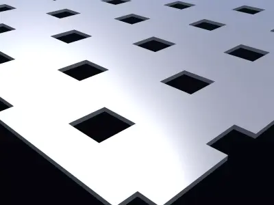 Perforated panel with 14 percent opening 25O138 3D model