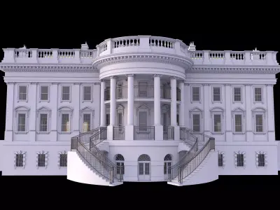 usa white house 3D model