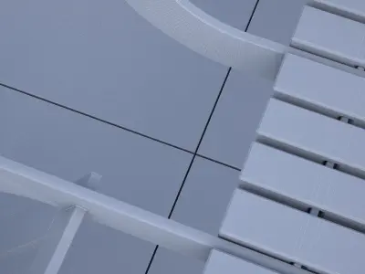 bench with parking space for bicycles 3D model