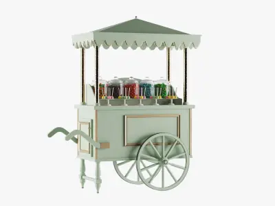  Candy Cart Cakes And Gumball Machine 