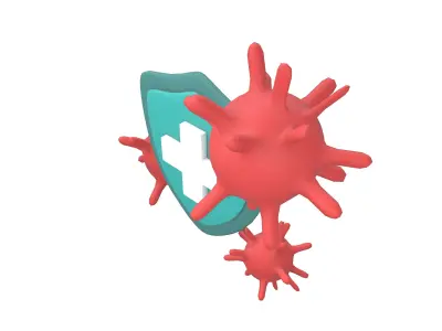 Immunity Icon v1 001 Low-poly 3D model