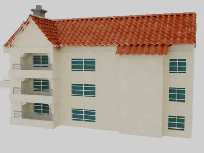 Lowpoly Country house Free 3D model