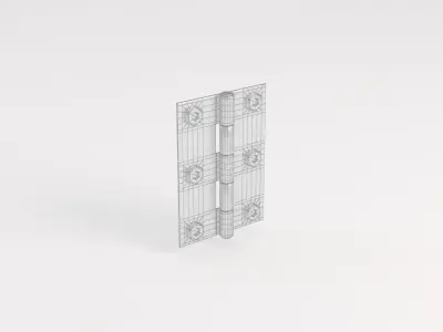 HINGES---Chrome door hinge Free 3D model