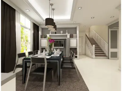 Living area 3D model