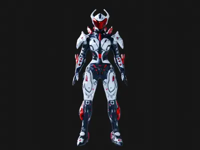 Low Poly Cyborg - Luminexa Low-poly 3D model