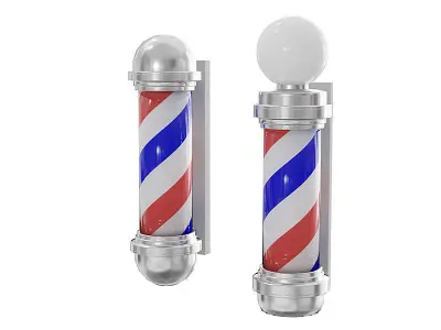 Barbershop Lamps BLENDER 3D Model Cycles 3D model