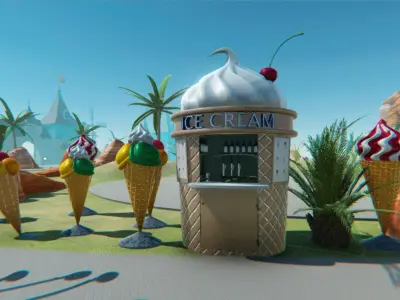 Shop icecream 3D model