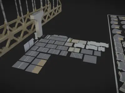 modular kit city builder starter kit Free low-poly 3D model