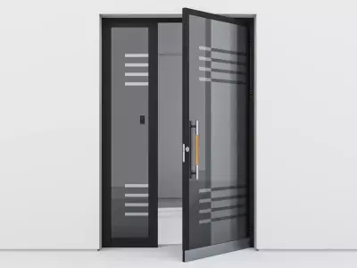 Aluminium door 86 3D model