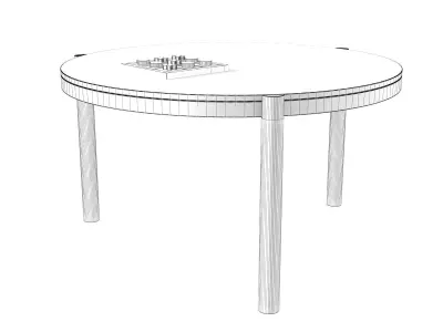 Gustav Round Dining Table 3D model