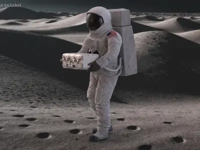  NASA Lunar Sample Return Container in Hand Astronaut 