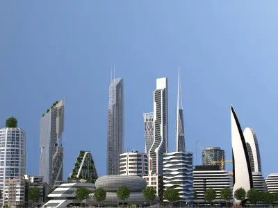 City LC Low-poly 3D model