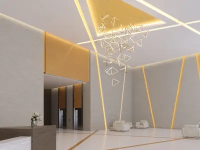 Modern Lobby 3D model purchase