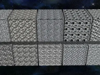 40 Seamless Sci-fi Patterns - BULKY Texture