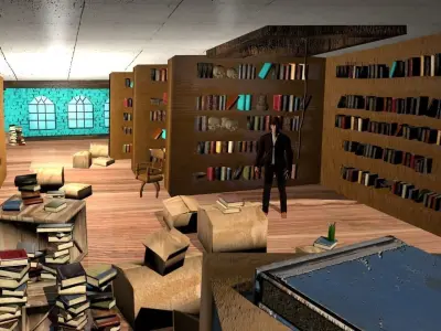 Indiana Jones Barnett College Library Low-poly 3D model