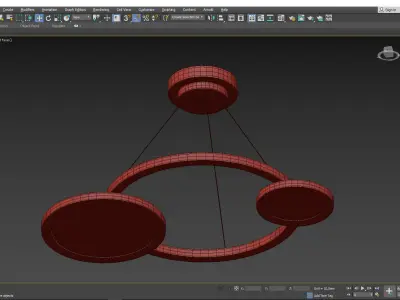 ECLISSE CHANDELIER BY MASSIMILIANO RAGGI Low-poly 3D model