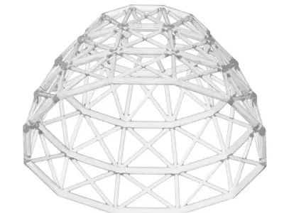 Transparent Premium Dome Structure 3D model
