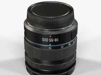 Samsung 18-55mm Lens Low-poly 3D model